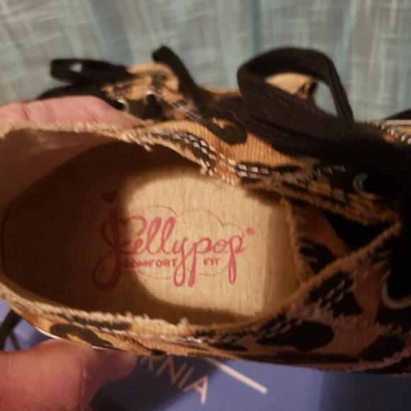Ladies Jellypop Platform Leopard Print Sneakers 6.5 - Picture 3 of 10